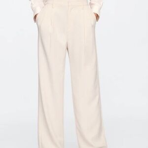 GAP Cream Easy Crepe Trousers
